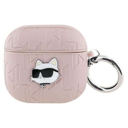 Karl Lagerfeld Monogramm Choupette Kopf - AirPods 4 Gehäuse (rosa)