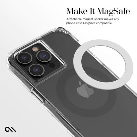 Case-Mate Magnetic Conversion Kit for MagSafe - Anneau magnétique universel pour étui / smartphone 2 pcs. (Blanc)