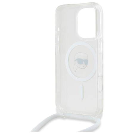 Karl Lagerfeld Crossbody IML Karl Head MagSafe - Hülle für iPhone 16 Pro (transparent)