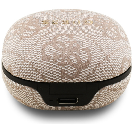 Guess 4G Classic Metal Logo - Bluetooth TWS ENC Ohrhörer + Ladeetui (Rosa)