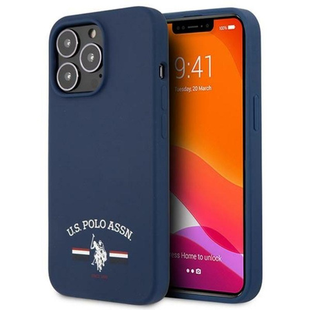US Polo Assn Silikon Logo - iPhone 13 Pro Tasche (marineblau)