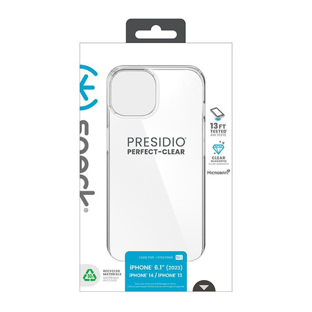 Speck Presidio Perfect-Clear - Tasche iPhone 16e / iPhone 15 / iPhone 14 / iPhone 13 (Klar)