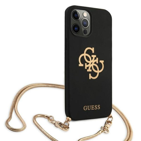 Guess 4G Big Logo Kette - iPhone 12 Pro Max Tasche (schwarz)
