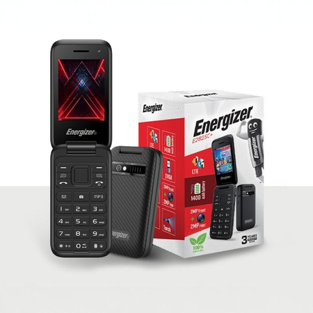 Energizer E282SC+ - Telefon 512MB RAM 4GB 2,8" 4G LTE Dual SIM EU/UK (černý)