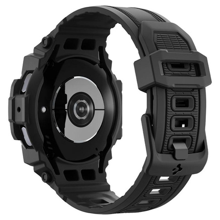 Spigen Rugged Armor Pro - Armband + Tasche für Samsung Galaxy Watch 7 44 mm (Mattschwarz)