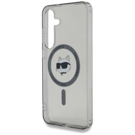 Karl Lagerfeld Button Choupette Head Printed Logo MagSafe - Etui Samsung Galaxy S25 (czarny)