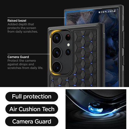 Spigen Cryo Armor - Étui pour Samsung Galaxy S23 Ultra (Noir mat)