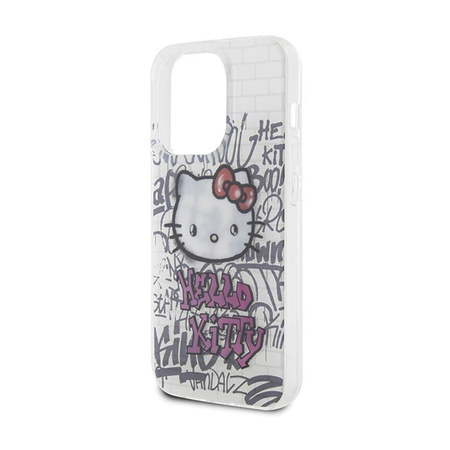 Hello Kitty IML Kitty On Bricks Graffiti - iPhone 13 Pro Tasche (weiß)