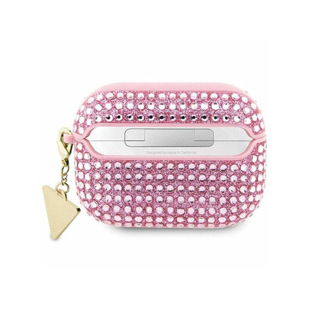 Guess Rhinestone Triangle Charm - Etui AirPods Pro (różowy)