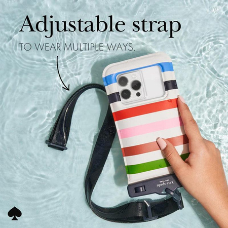 Kate Spade New York Waterproof Floating Pouch - Waterproof case for smartphones up to 6.7" (Adventure Stripe)