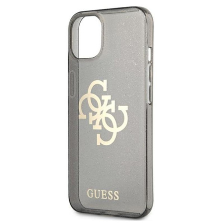 Guess Glitter 4G Big Logo - Etui iPhone 13 (czarny)
