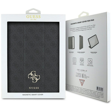 Magnetické pouzdro Guess 4G Big Logo - iPad Air 13" M3 (2025) / iPad Air 13" M2 (2024) (černé)