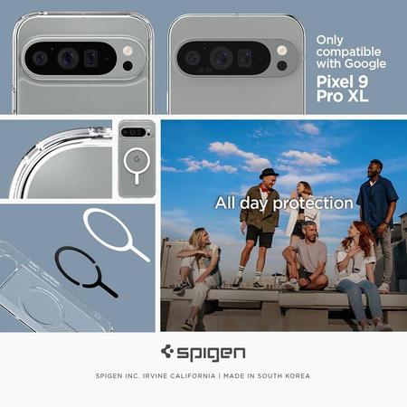 Spigen Ultra Hybrid OneTap Ring MagSafe - Étui pour Google Pixel 9 Pro XL (Blanc)