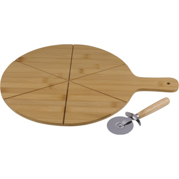 Alpina - Set per servire la pizza, tagliere da 34 cm + coltello