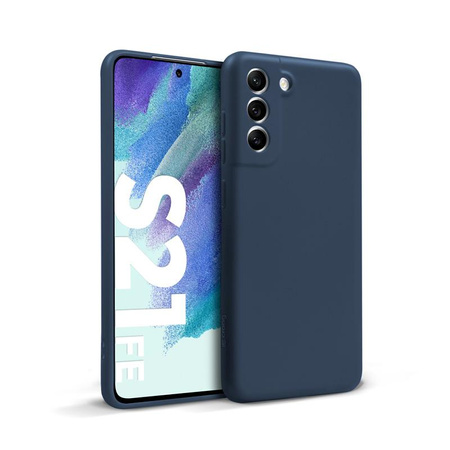 Barevný kryt Crong - pouzdro pro Samsung Galaxy S21 FE (tmavě modré)