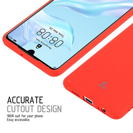 Crong Soft Skin Hülle - Huawei P30 Gehäuse (rot)
