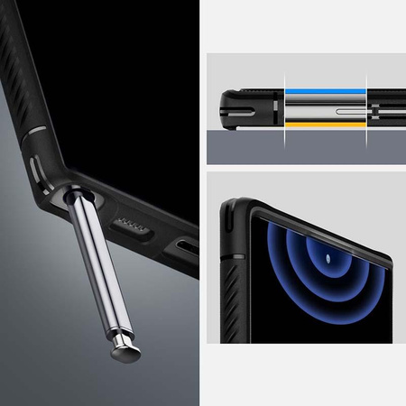 Spigen Rugged Armor - Etui do Samsung Galaxy S22 Ultra (Czarny)