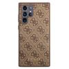 Guess 4G Metal Gold Logo  - Case for Samsung Galaxy S22 Ultra (Brown)