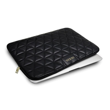 Prošívané pouzdro na počítač Guess - 13" pouzdro na notebook (černé)