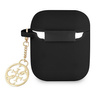 Étui en silicone Guess 4G Charms - Étui AirPods (noir)