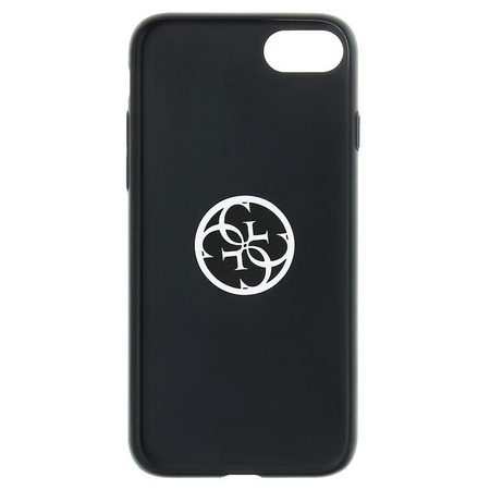 Tvrdé pouzdro Guess Marble Tempered Glass - iPhone 8 / 7 Case (černé)