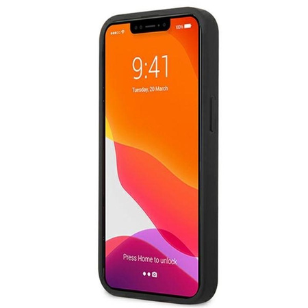 Étui Guess Saffiano 4G Big Silver Logo - iPhone 13 Case (noir)