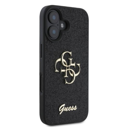 Étui Guess Fixed Glitter Big 4G - iPhone 16 Case (noir)