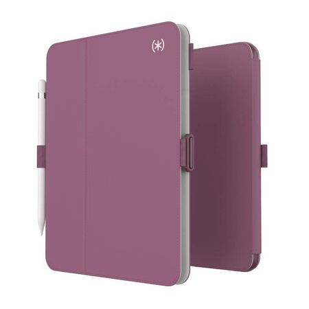 Speck Balance Folio - Étui pour iPad 10.9" (2022) avec MICROBAN avec aimant et support (Plumberry/Pourpre écrasé/Rose)