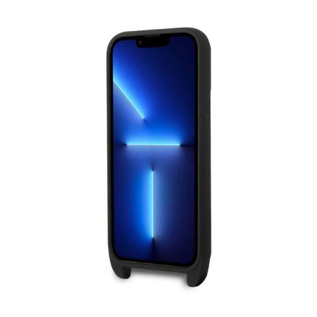Karl Lagerfeld monogramos plakett logópánt - iPhone 14 Pro tok (fekete)