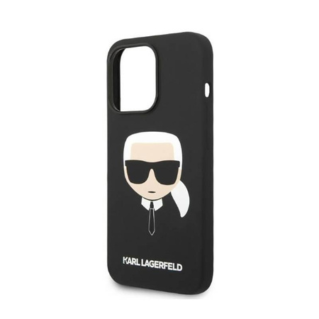 Karl Lagerfeld Silicone Iconique Karl`s Head MagSafe - iPhone 14 Pro Case (noir)