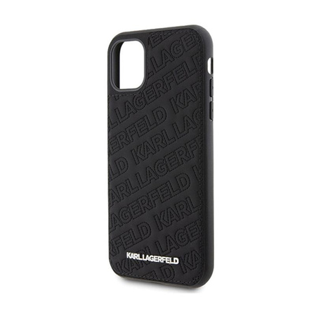 Karl Lagerfeld Quilted K Pattern - Coque pour iPhone 11 (noir)