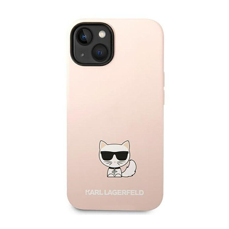 Karl Lagerfeld Choupette Body - pouzdro pro iPhone 14 (světle růžové)