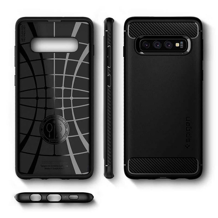 Spigen Rugged Armor – Hülle für Samsung Galaxy S10 (Schwarz)