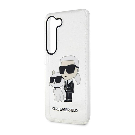 Karl Lagerfeld IML Glitter NFT Karl & Choupette - Samsung Galaxy S23 Tasche (Transparent)