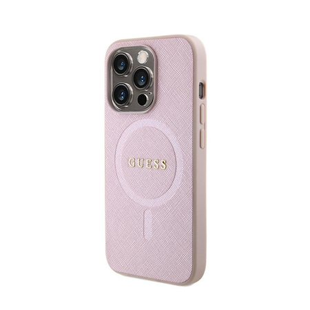 Guess Saffiano MagSafe - iPhone 15 Pro Case (rose)