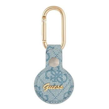 Guess 4G Vintage Script - Étui AirTag (bleu)
