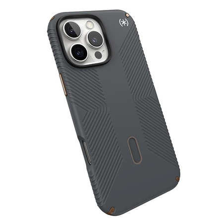 Speck Presidio2 Grip ClickLock & MagSafe - pouzdro pro iPhone 16 Pro Max (Charcoal Grey / Cool Bronze / White)