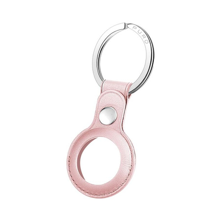 Puro SKY Case - Porte-clés Apple AirTag en cuir écologique (rose sable)