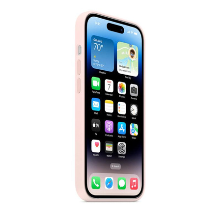 Apple Silicone Case - Silikonowe etui z MagSafe do iPhone 14 Pro (kredowy róż)