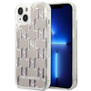 Karl Lagerfeld Monogram Liquid Glitter - pouzdro pro iPhone 14 (stříbrné)