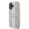 Guess 4G Printed Stripes MagSafe - pouzdro pro iPhone 16 Plus (růžové)