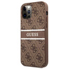 Guess 4G Printed Stripe Case iPhone 12 / iPhone 12 Pro (marron)