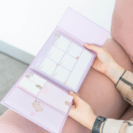 Pusheen - Agenda settimanale con post-it della collezione Moments (19,3 x 16,5 cm)