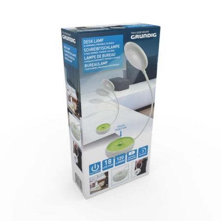 Grundig - Lampe de bureau LED pliante 15cm (verte)