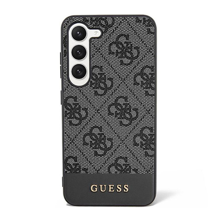 Guess 4G Bottom Stripe Metal Logo Collection - Étui pour Samsung Galaxy S23 (noir)