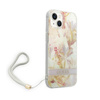 Guess Flower Cord - tok zsinórral iPhone 14 (lila)