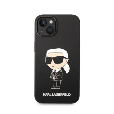 Karl Lagerfeld Silicone Ikonik MagSafe - pouzdro pro iPhone 15 Plus / 14 Plus (černé)