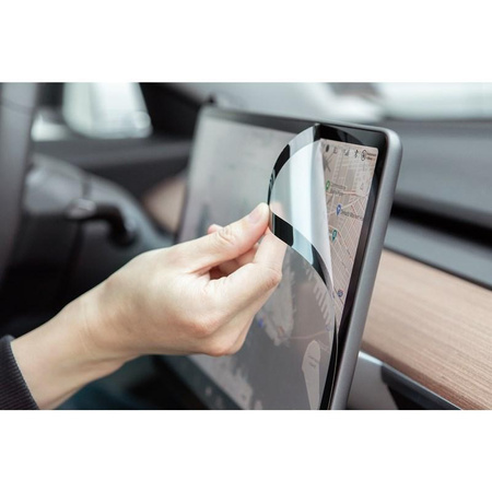 Moshi iVisor AG - Matowa folia ochronna na ekran konsoli centralnej Tesla Model 3/Y (Black/Clear Matte)