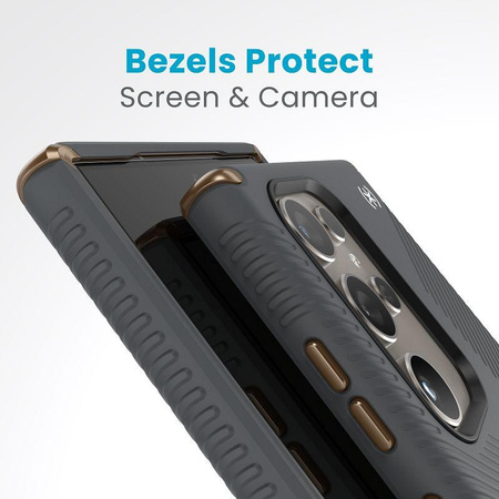 Speck Presidio2 Grip - pouzdro pro Samsung Galaxy S24 Ultra (Charcoal Grey / Cool Bronze)