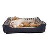 Canapé-lit souple pour chiens 75 x 58 x 19 cm roz. L (bleu marine)